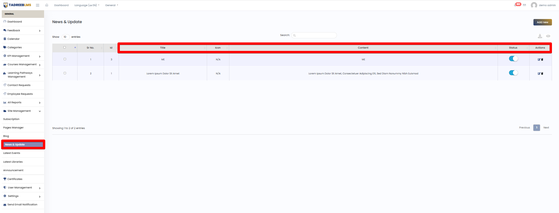 Category screenshot