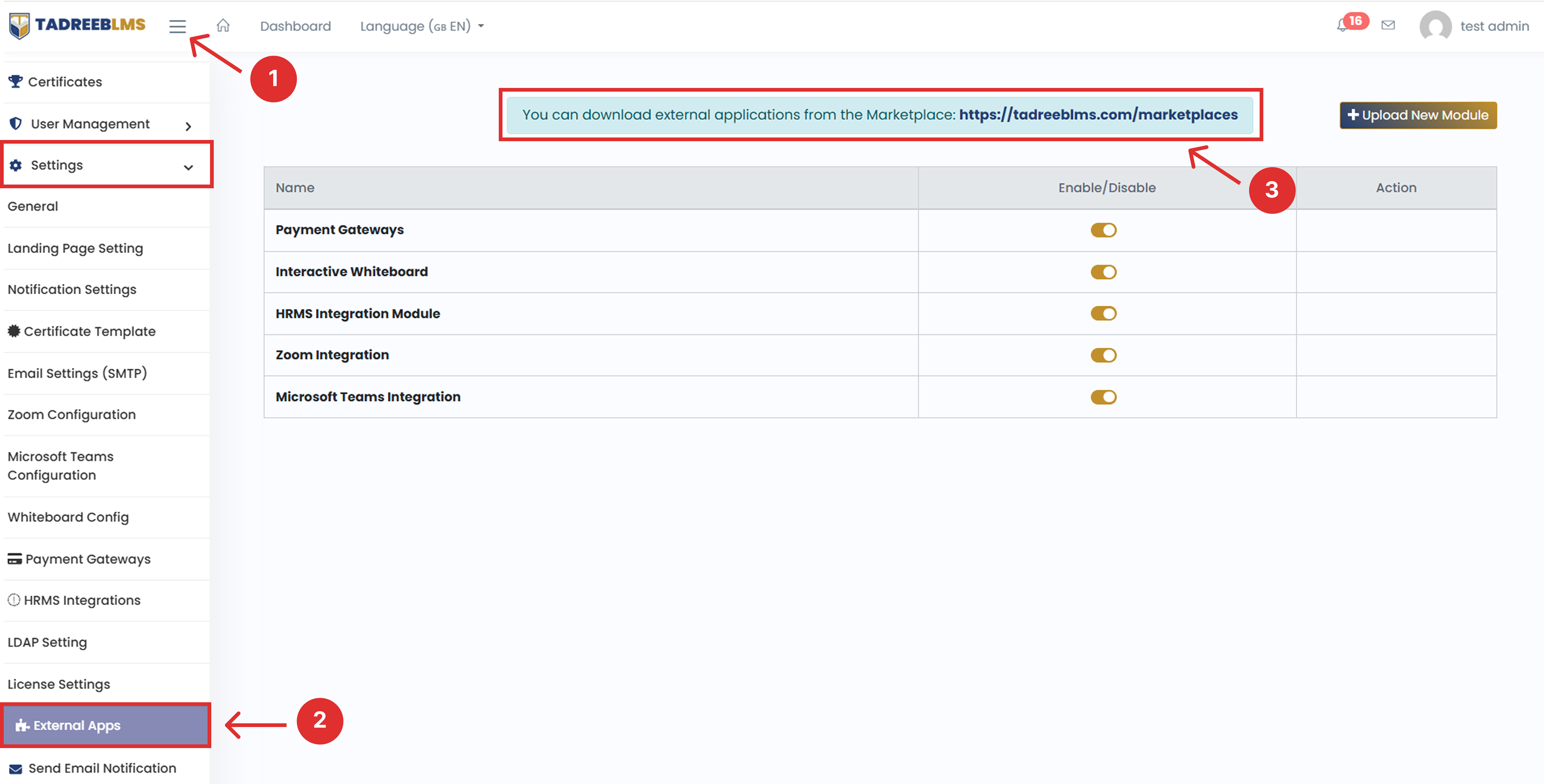 Add New Integration screenshot